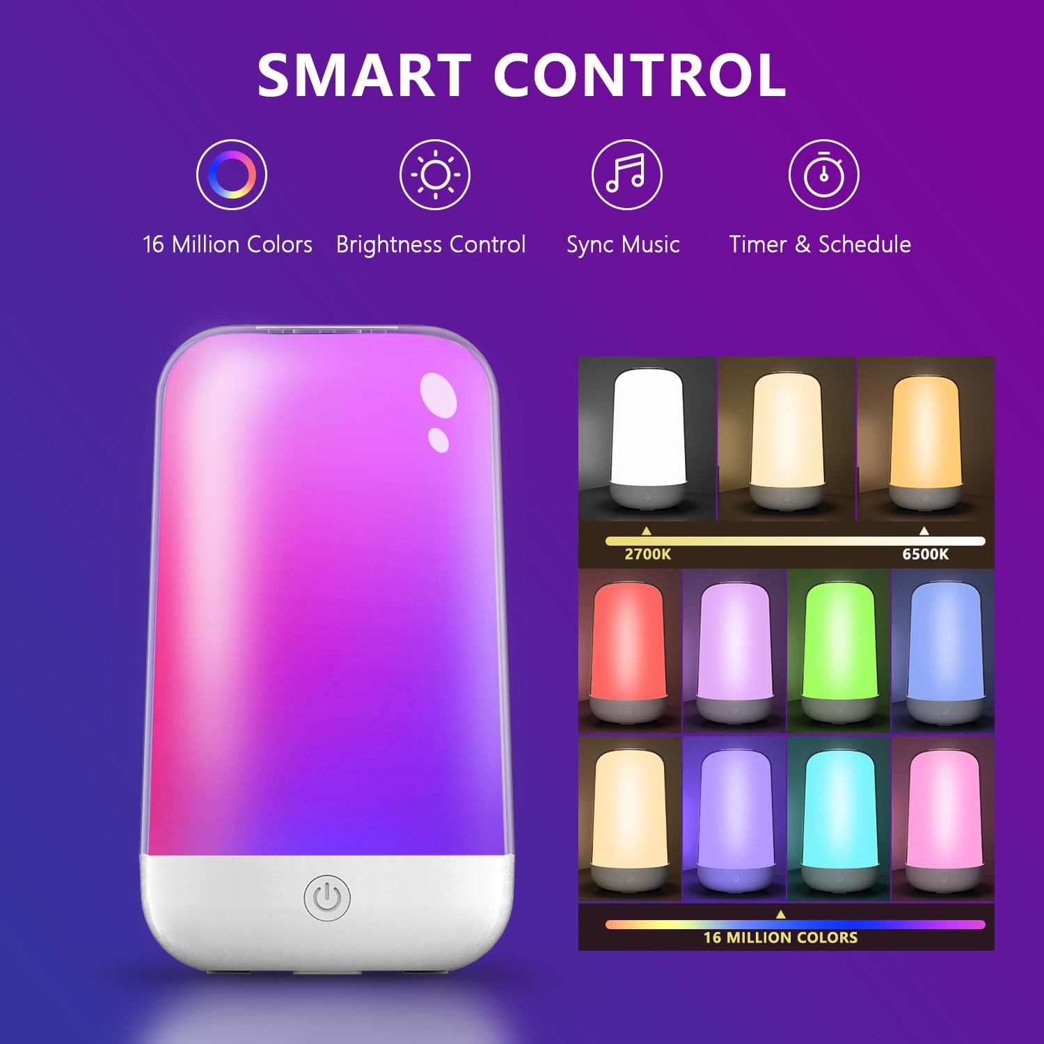 Smart Touch Table Lamp Works w – обзор и цена Rgb Desk Lamp Smart