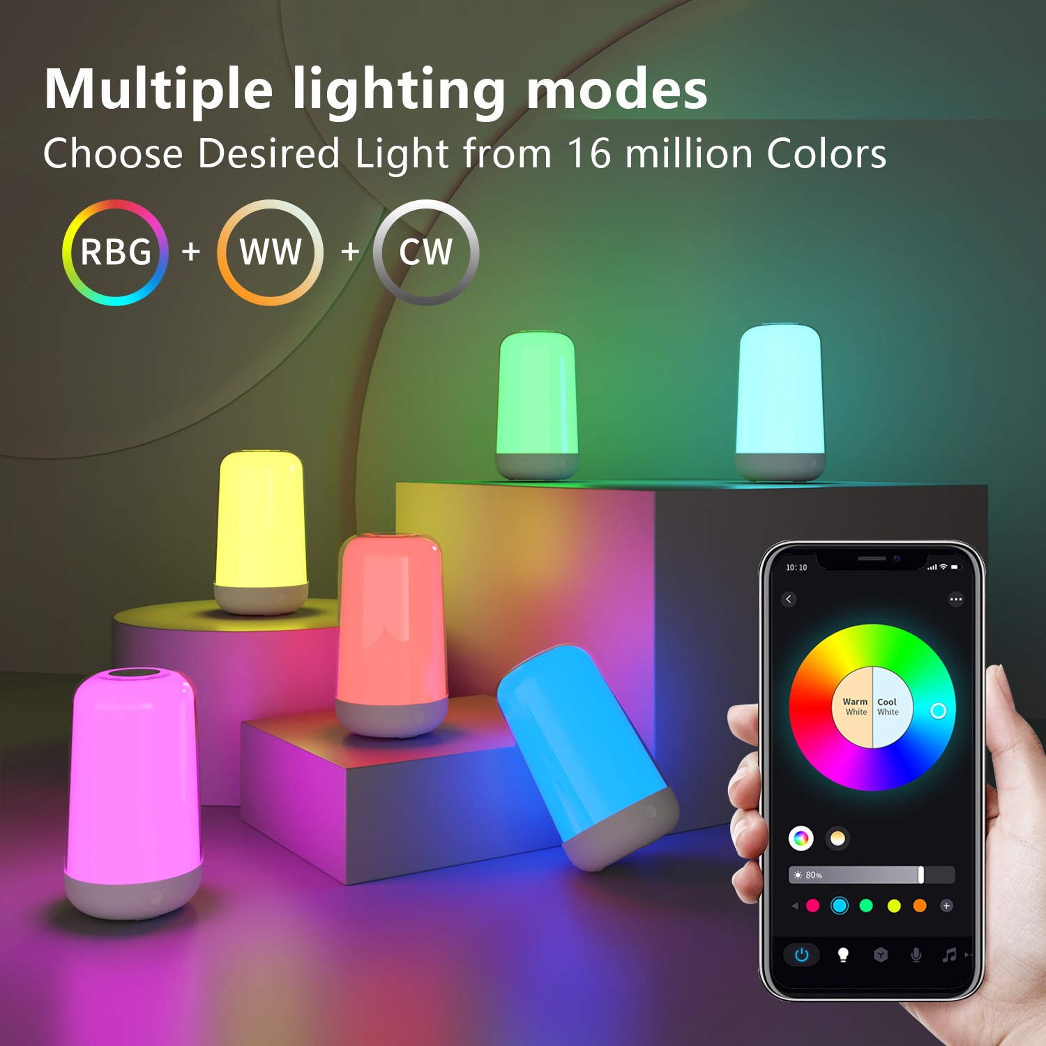 Smart Touch Table Lamp Works w – обзор и цена Rgb Desk Lamp Smart