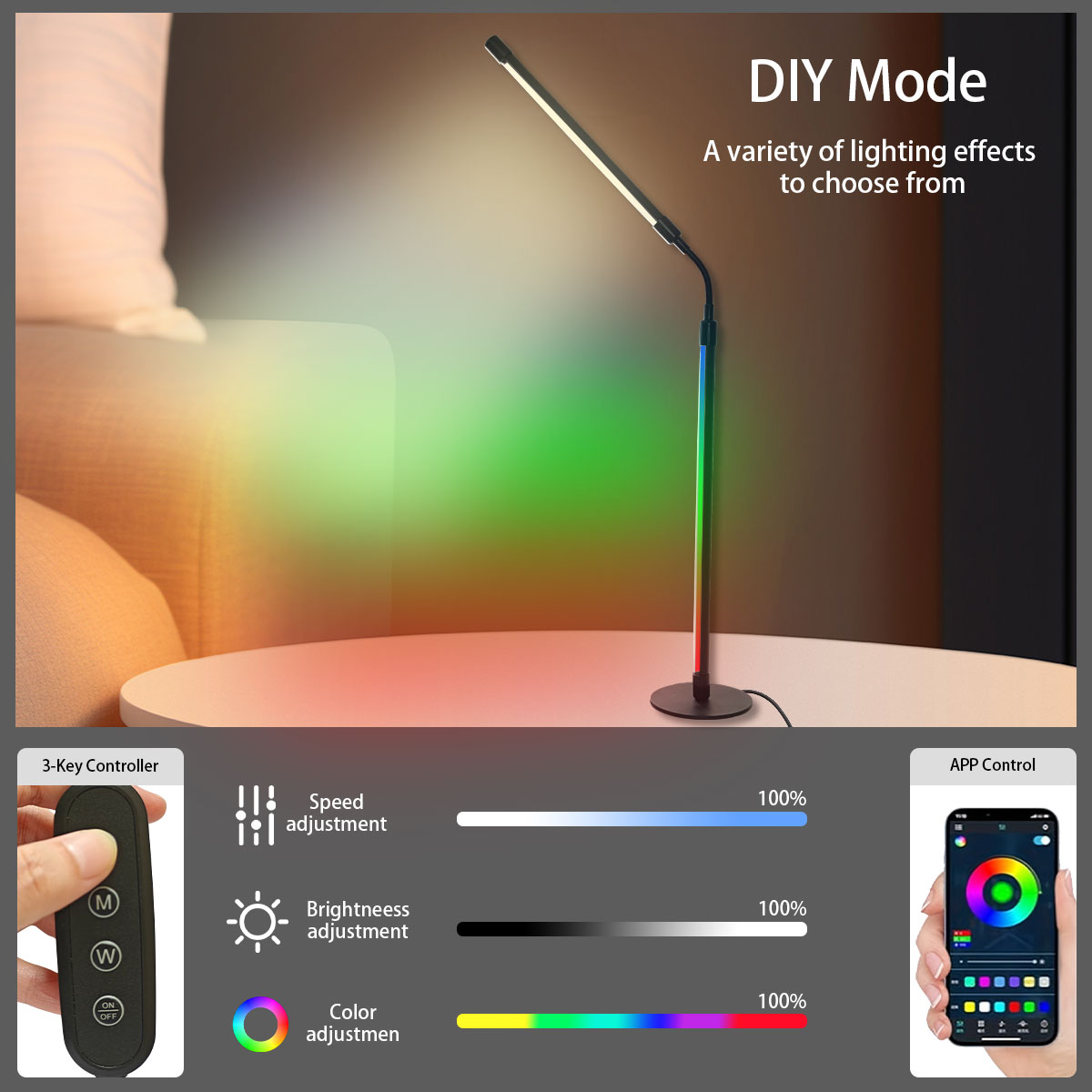 Smart Rgb Color-Changing Led D – обзор и цена Rgb Desk Lamp Smart