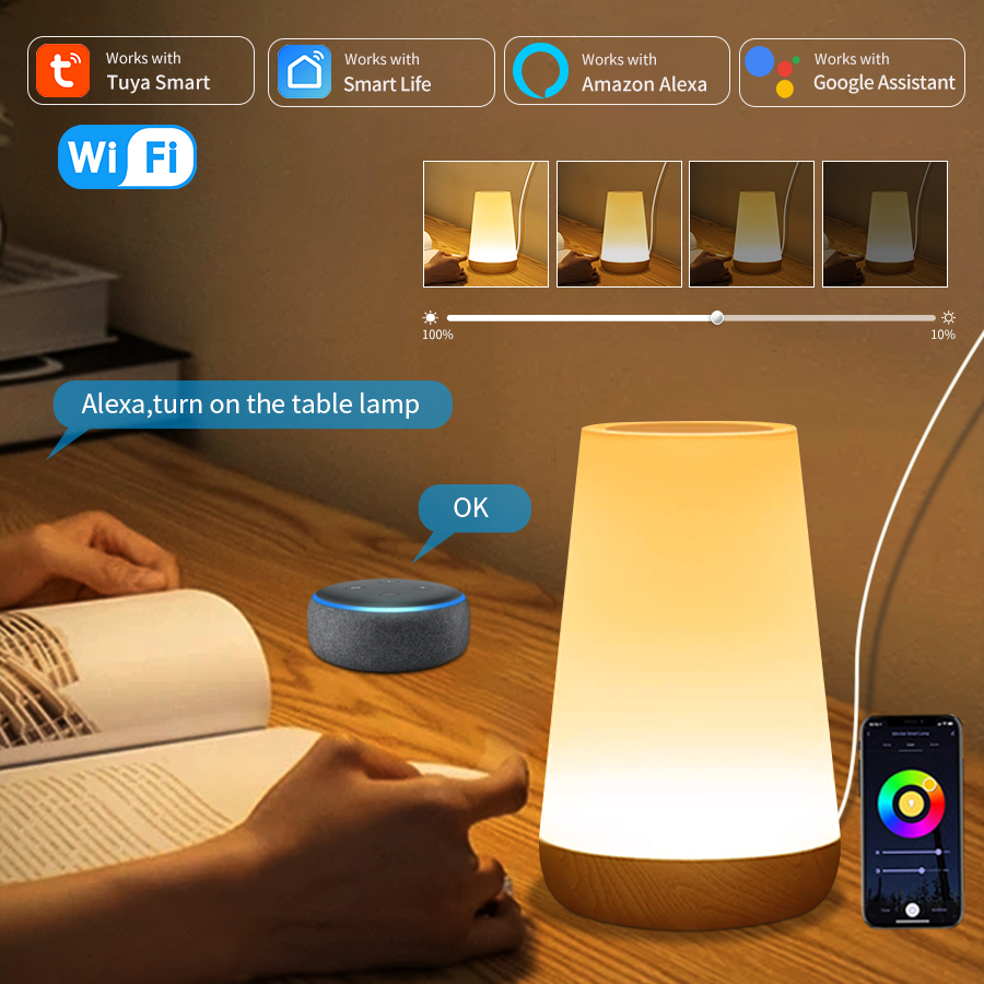 Tuya WiFi Smart Table Lamp Dim – обзор и цена Rgb Desk Lamp Smart