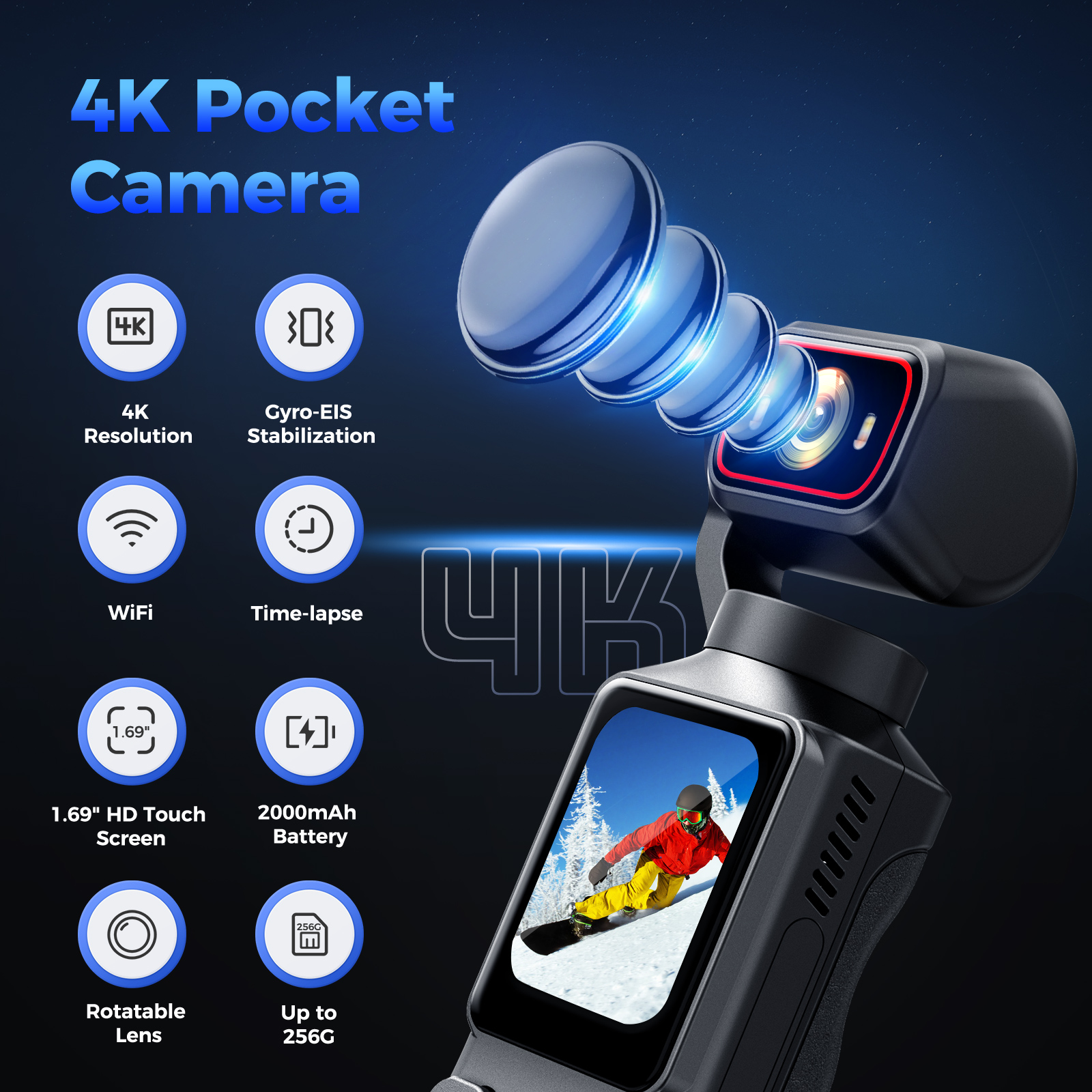 4K Action Camera WiFi 1.69 Inc – обзор и цена Action Camera 4K
