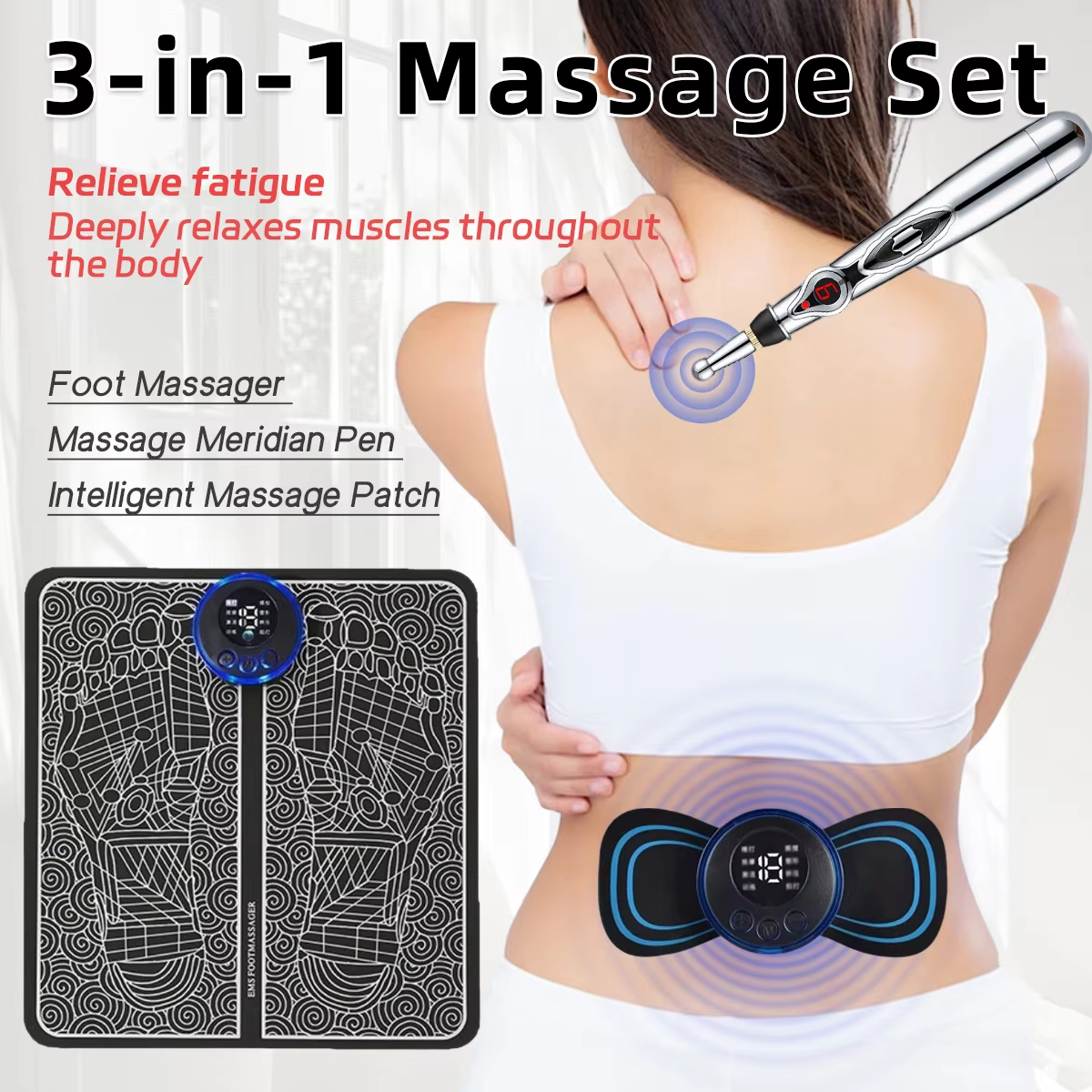 3PCS Home Massager Set EMS Foo – обзор и цена Unique Electronics Gadgets