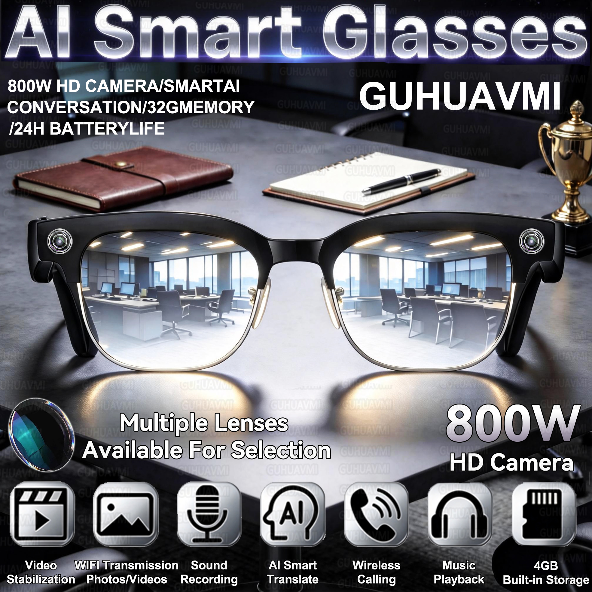 New HOT Business Smart Glasses – обзор и цена Action Camera 4K